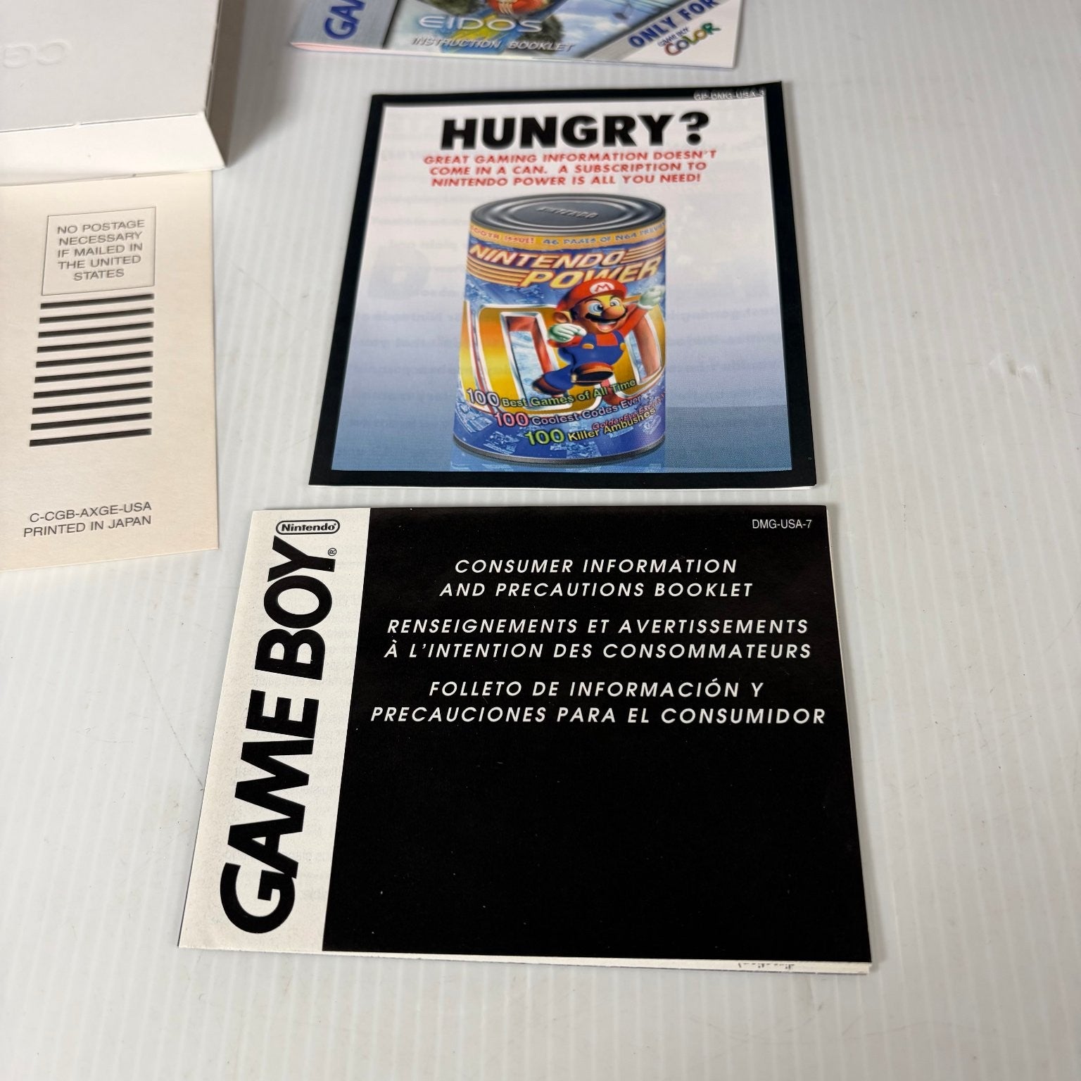 Gex 3 Deep Pocket Game Boy Color Original Box, Manual, Insert Reg Card Eidos