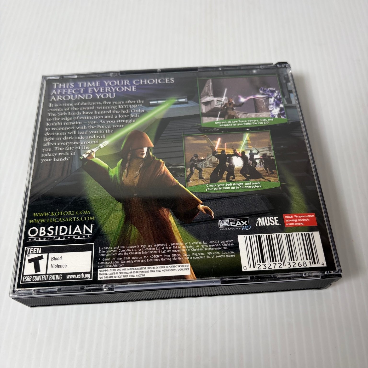 Star Wars Knights of the Old Republic II The Sith Lords PC Video Game RPG