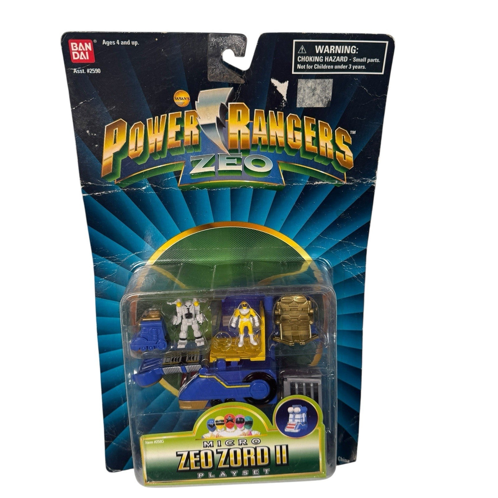 Power Rangers Zeo Yellow Ranger's Zeo Zord II Micro Playset 1996 with Box Wear