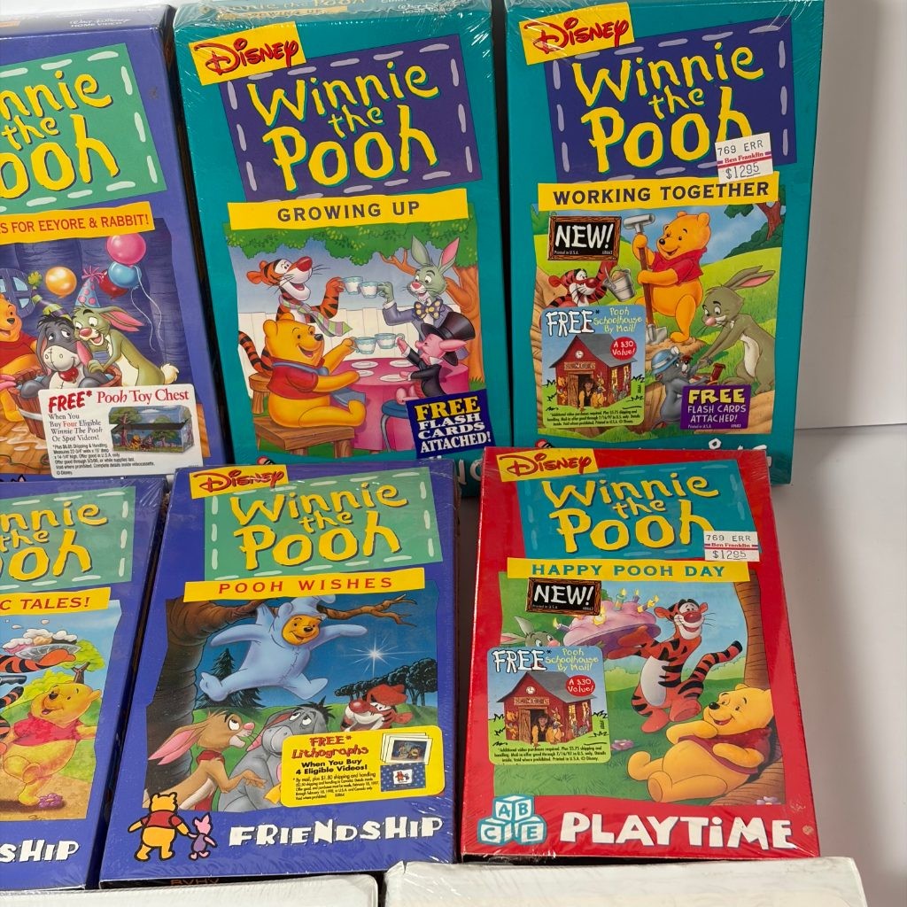 Disney Winnie the Pooh VHS Lot of 11 Sealed Tigger Movie Storybook Friendship