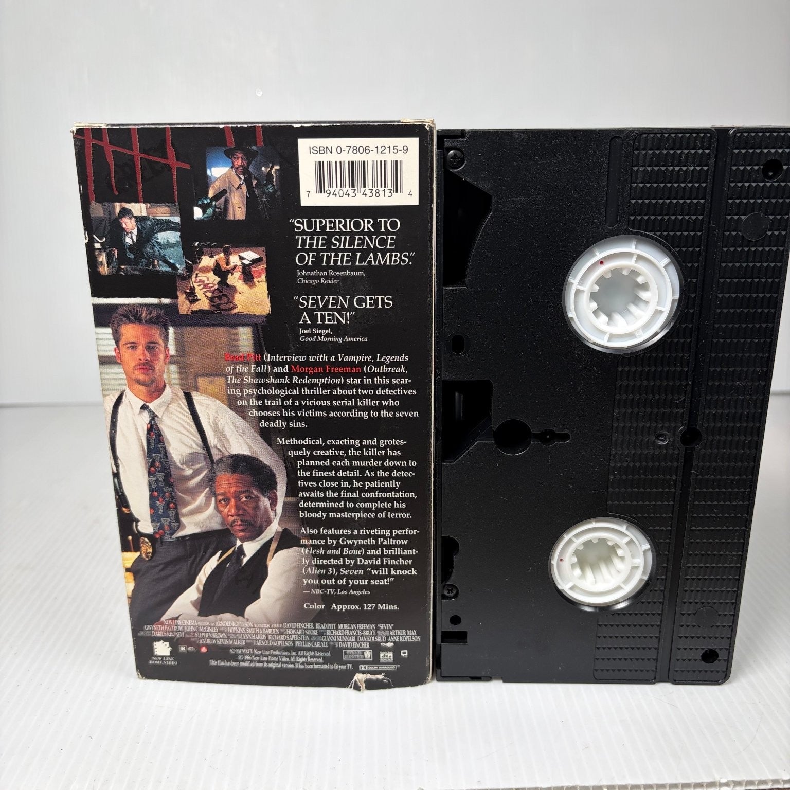 Seven VHS 1995 Psychological Thriller Brad Pitt Morgan Freeman New Line Home