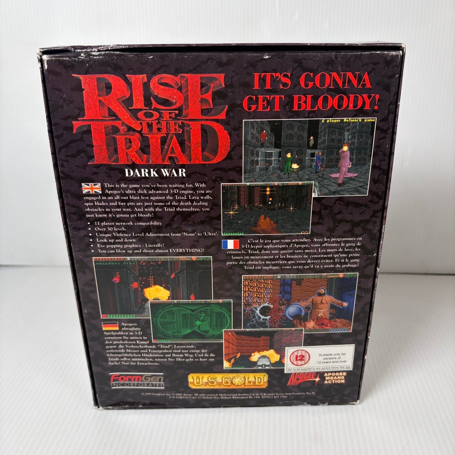Rise of the Triad: Dark War PC Big Box Video Game 3.5" Floppy Disk w/ Power Pack