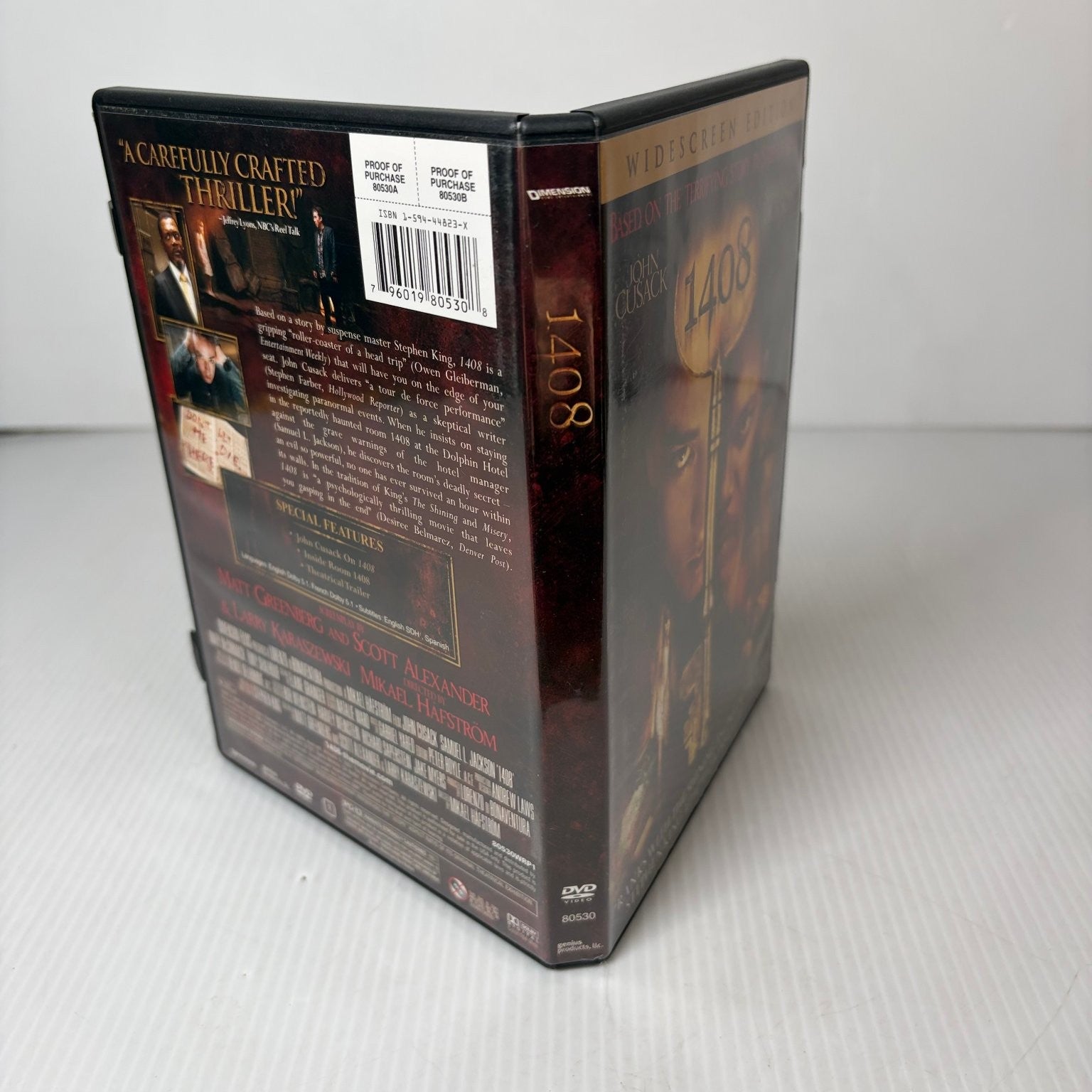 1408 DVD 2007 Widescreen Edition John Cusack Samuel L. Jackson Stephen King