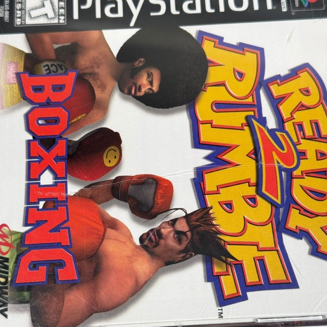 Ready 2 Rumble Boxing Playstation 1 Fighting Game Complete CIB Black Label