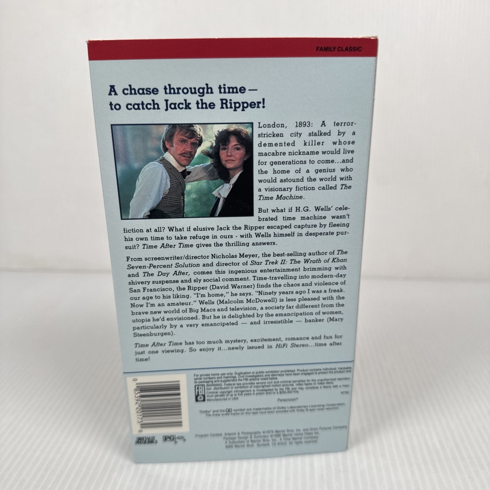 Time After Time (VHS, 1990) Malcolm McDowell, Mary Steenburgen G3