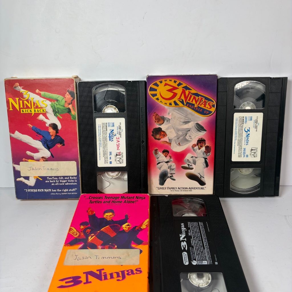 3 Ninjas VHS Lot of 3 - 3 Ninjas Kick Back Knuckle Up Family Action Comedy