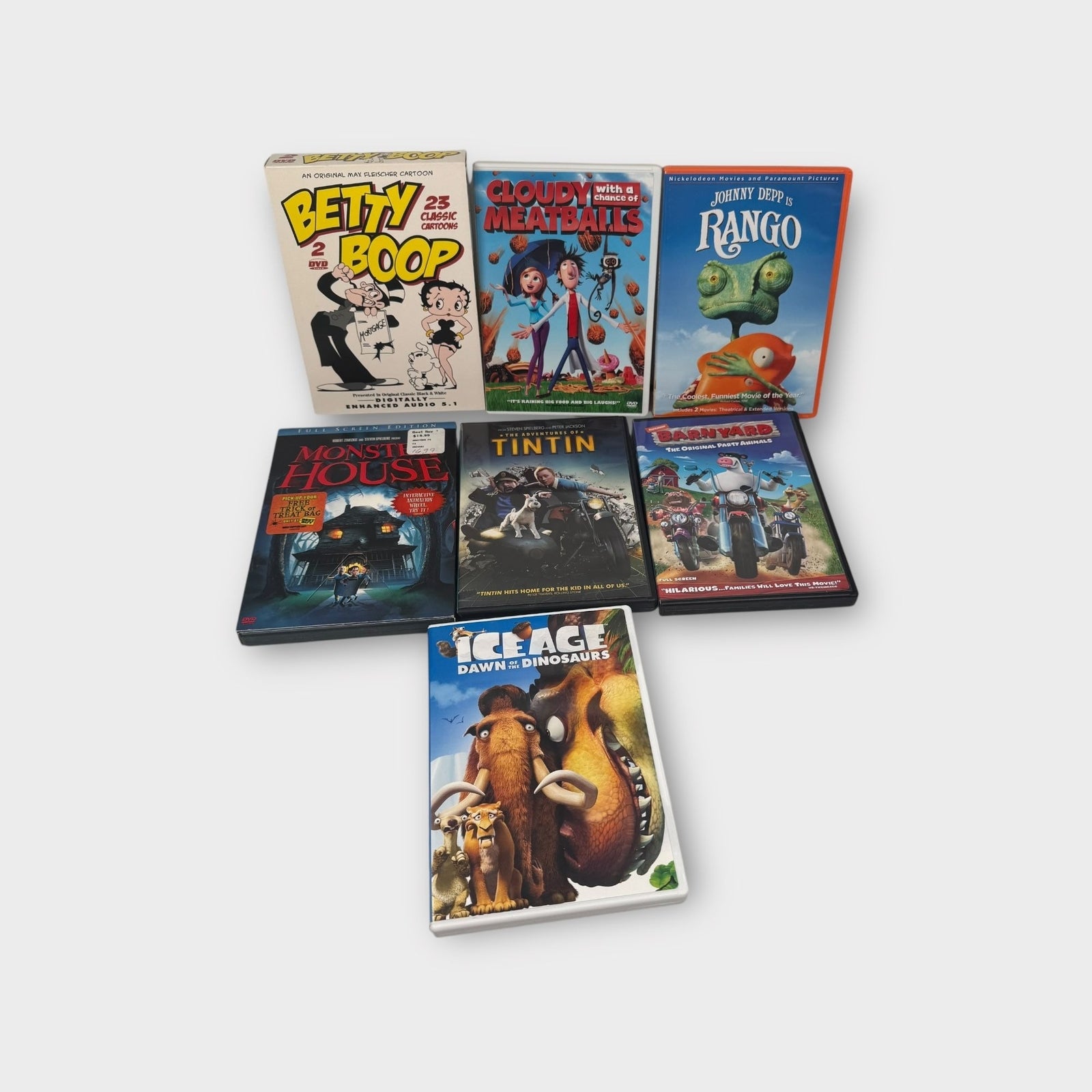 Animated & Family Movie DVD Bundle of 19 Titles w/ Ice Age, Despicable Me & More