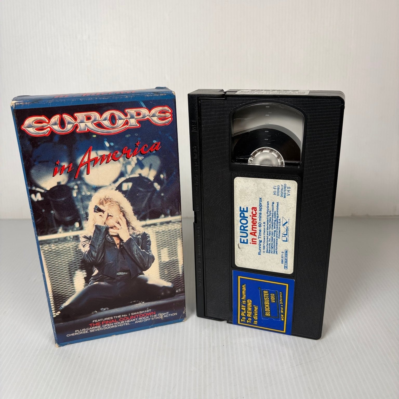 Europe in America VHS 1987 Rock Concert Film Documentary PolyGram