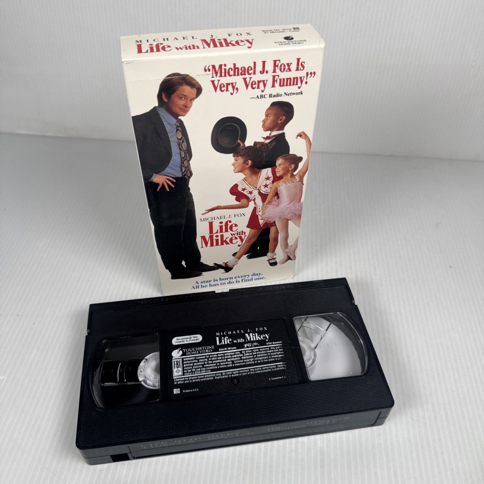 Life With Mikey VHS Tape Movie Full Screen Video Michael J Fox Cyndi Lauper