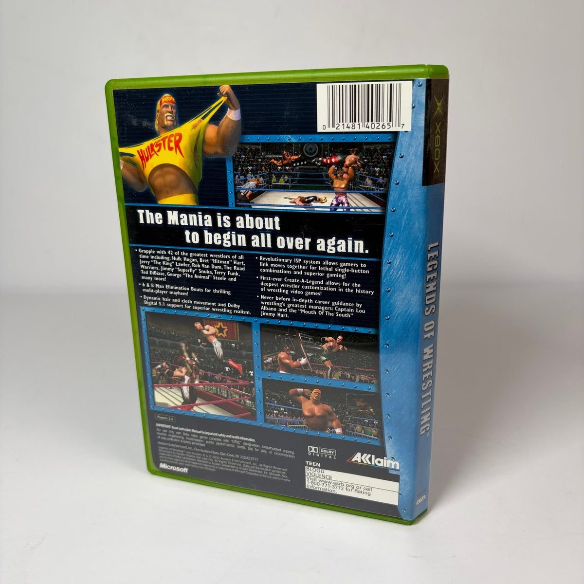 Legends of Wrestling Xbox Video Game Sports Multiplayer Complete CIB