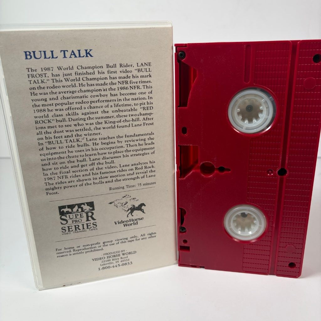 Lane Frost VHS Lot Bull Talk & A Mother's Story Rodeo Bull Riding Cowboy 2 Tapes
