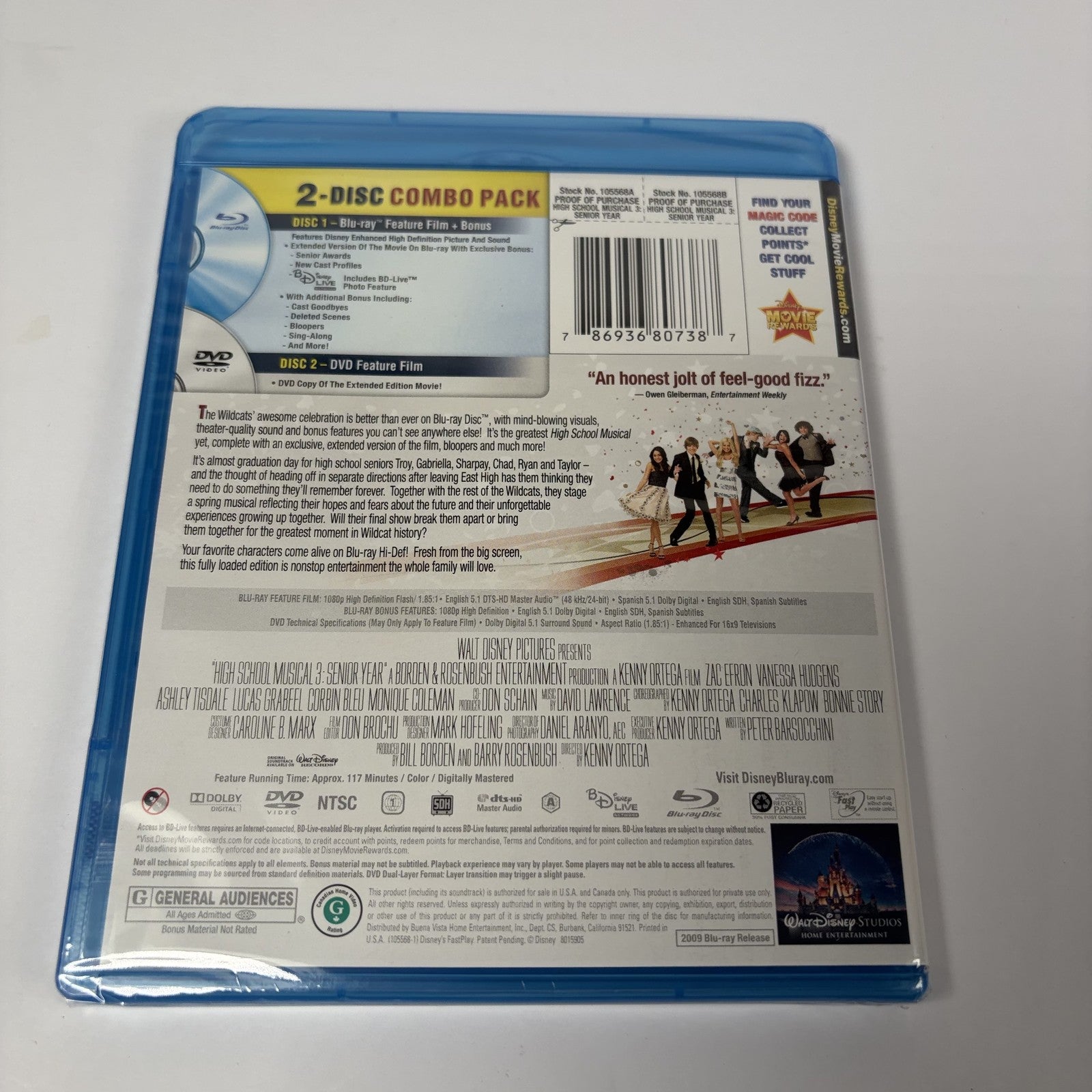 High School Musical 3: Senior Year Deluxe Extended Edition Blu-ray + DVD Combo