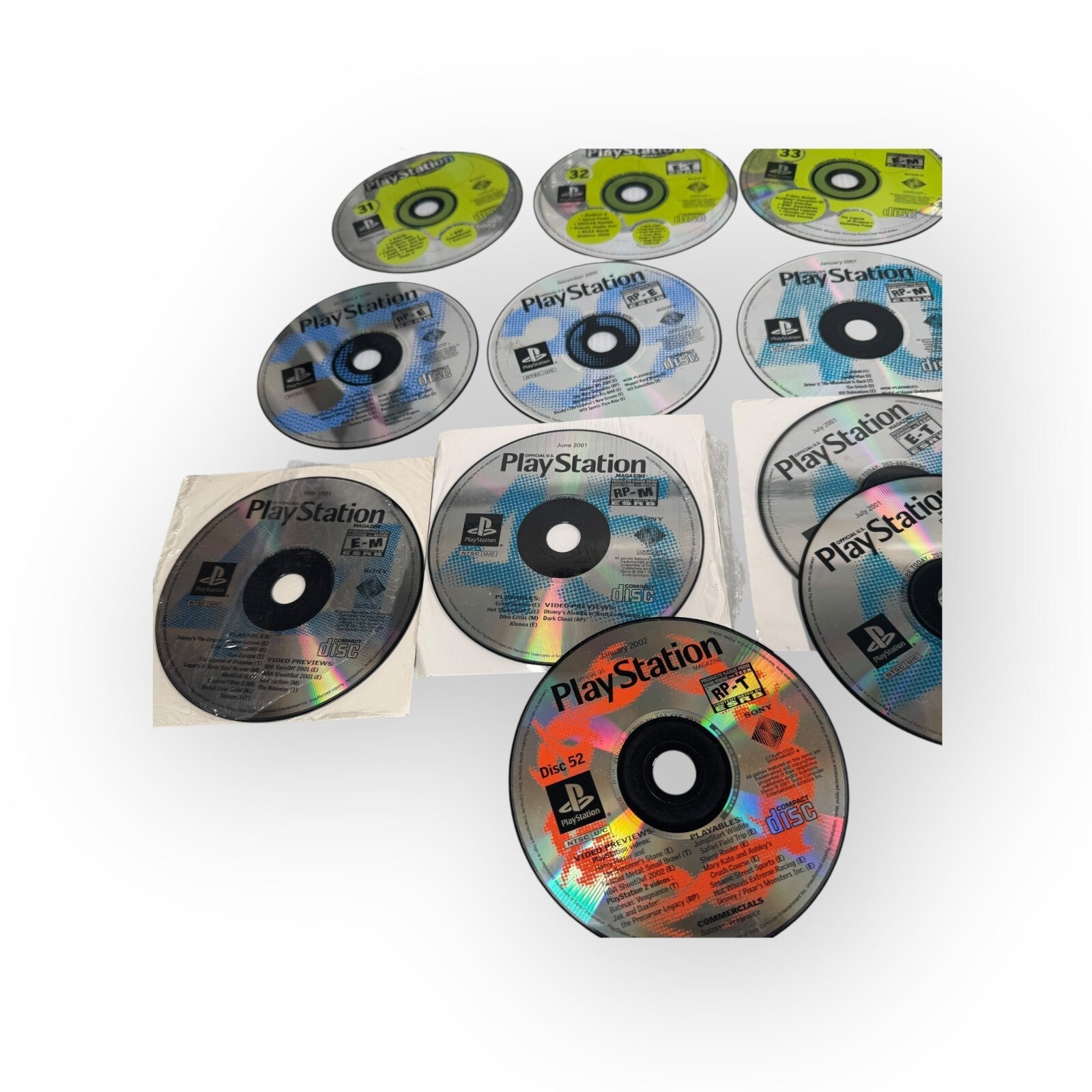 26 Playstation Magazine Demo Discs 24-25 27-37 39-41 43-48 52 54 Scratched As Is