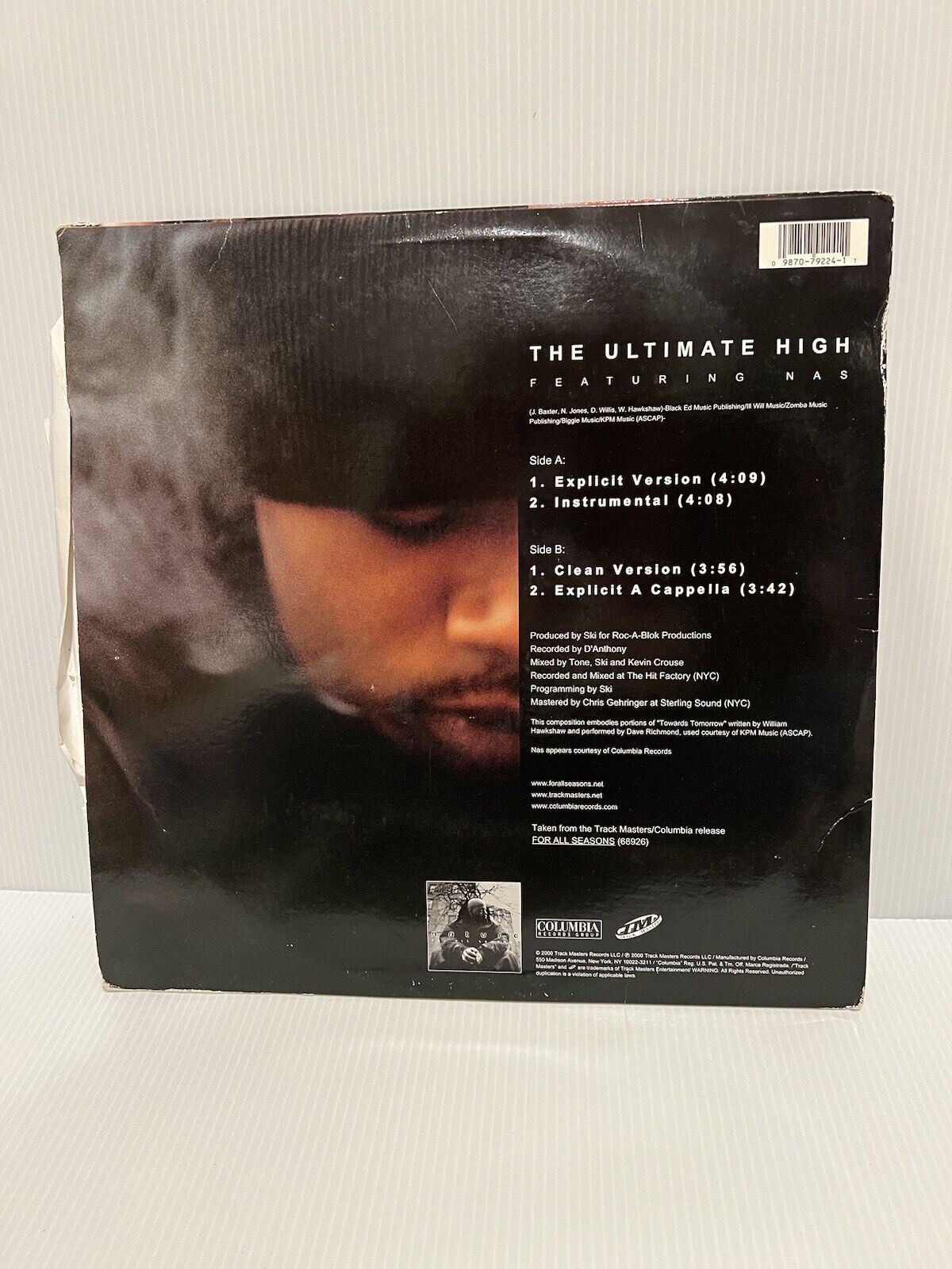 Nature Feat. Nas The Ultimate High 12" Vinyl VTG 2000 Record Columbia