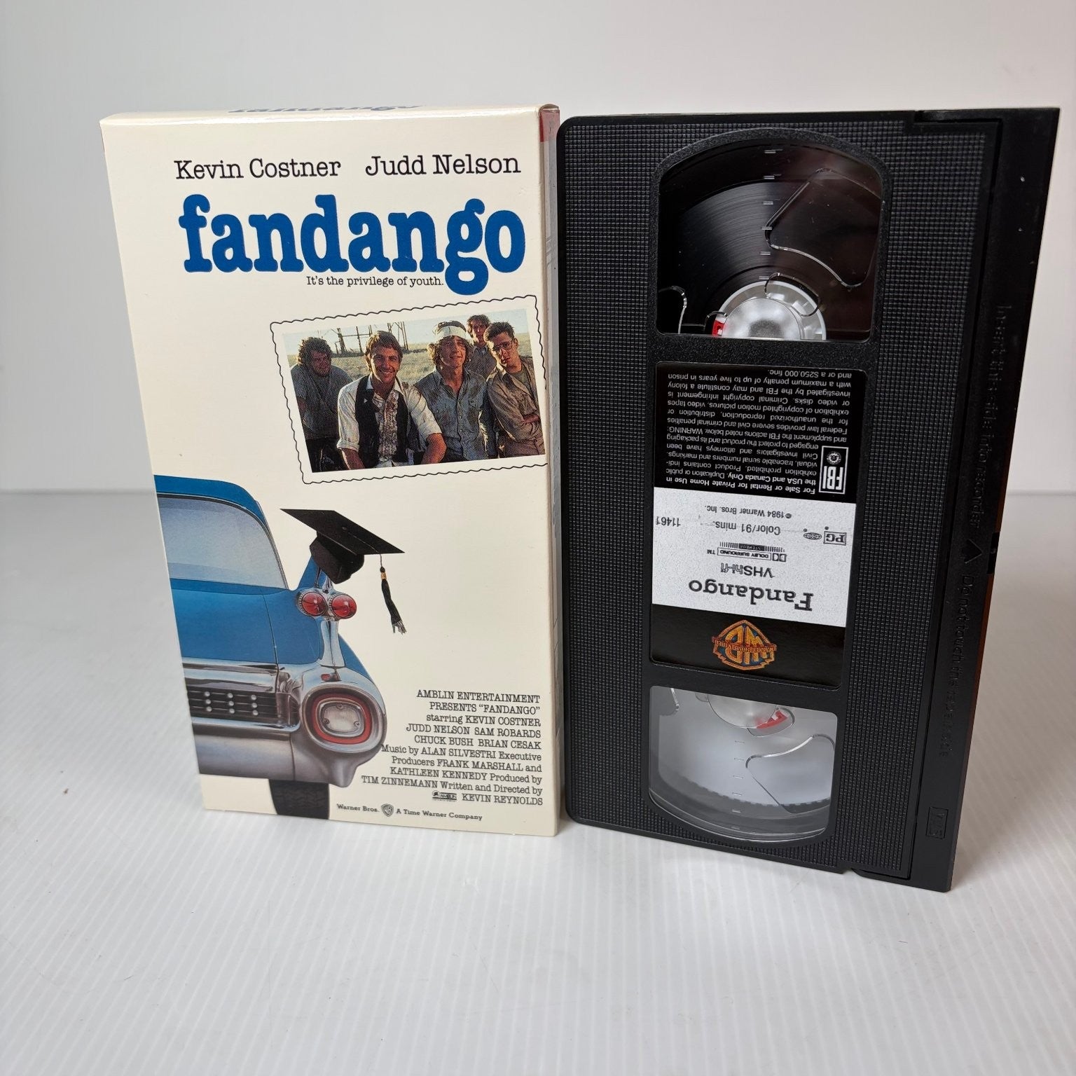 Fandango VHS 1985 Comedy Kevin Costner Judd Nelson Warner Bros. Original Release