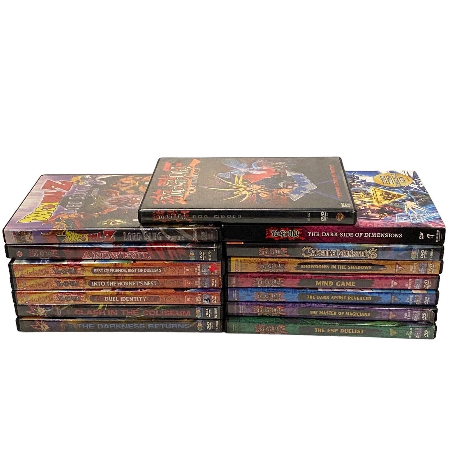Mixed Lot 15 Anime DVDs Yu-Gi-Oh Battle City Duels Shadow Realm & Dragonball Z