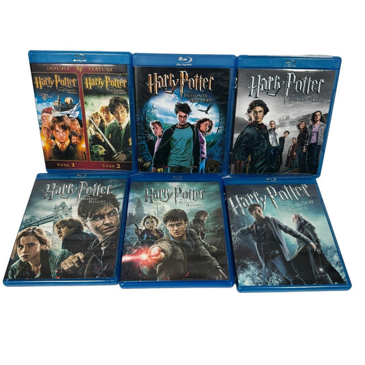 Harry Potter Blu Ray Movie Set Lot Of 7 Years 1-4, 6-7 No Order Of Phoenix