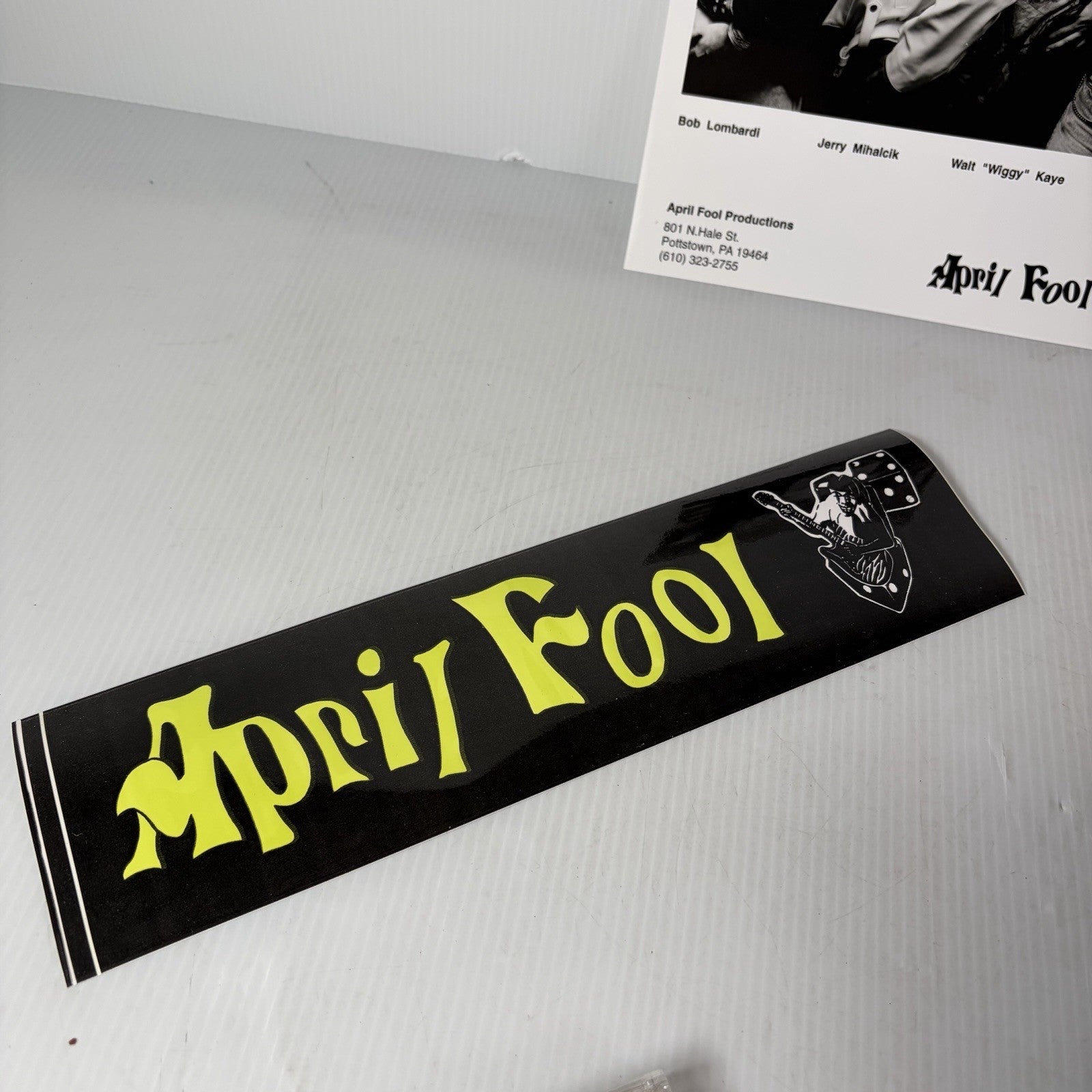 April Fool 1988 Hair Metal Deadstock Merch Bundle Hat, Cassette One Sheet & More