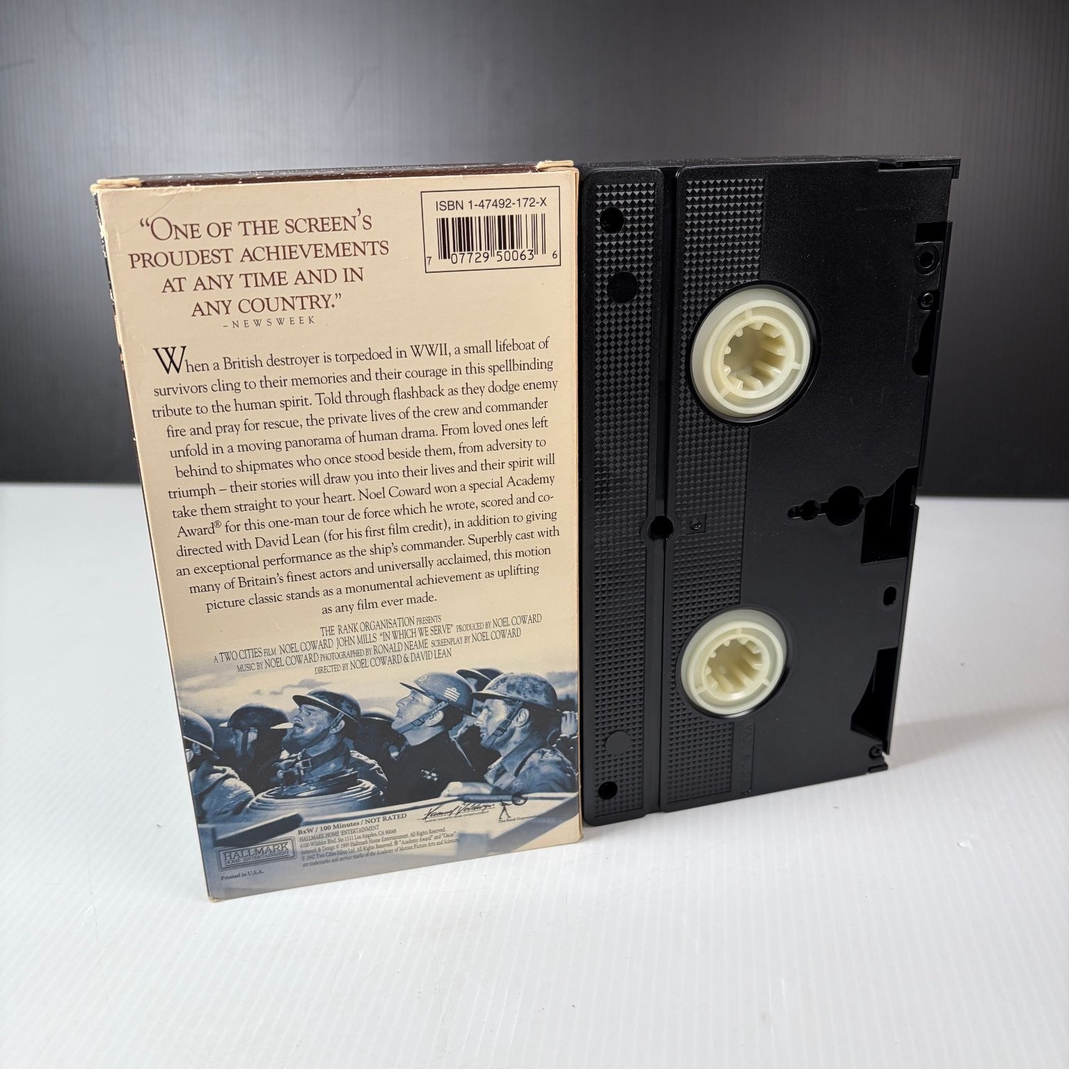 In Which We Serve VHS 1942 War Drama Hallmark Samuel Goldwyn Classic Film