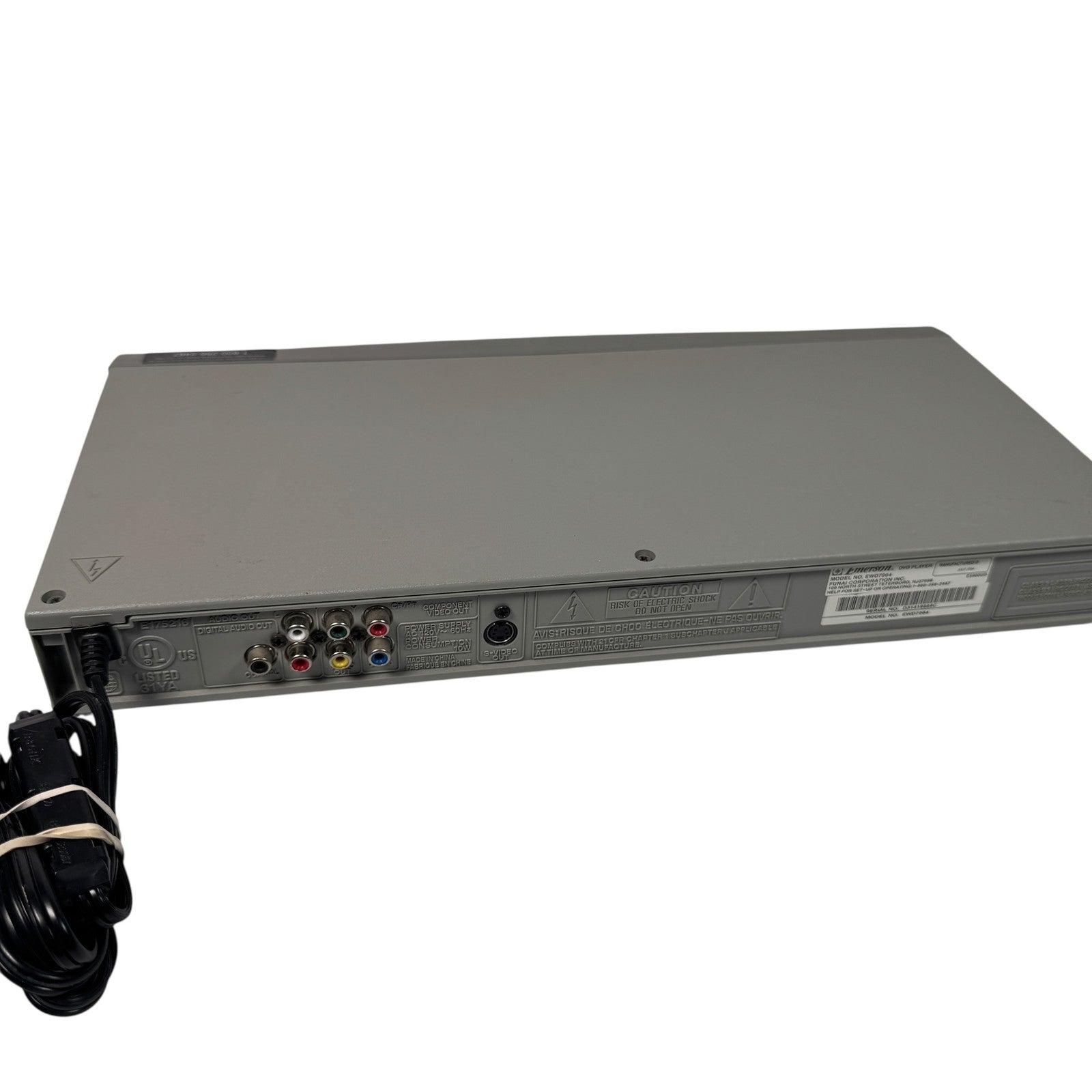 Vintage Emerson DVD Player EWD7004 Silver 2004 Model CD AV Component Retro AV