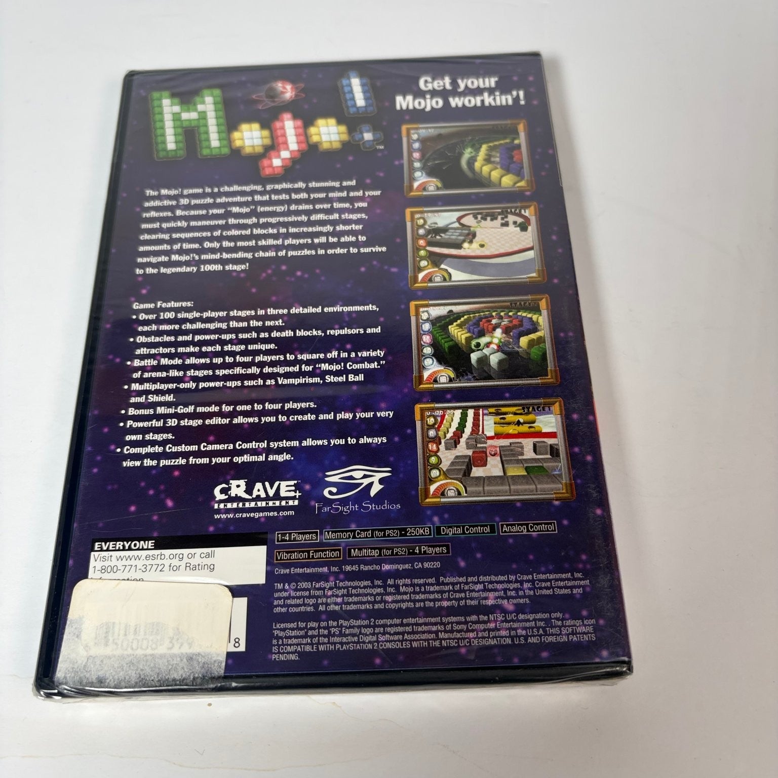 Mojo! PlayStation 2 PS2 Video Game Puzzle Multiplayer Sealed