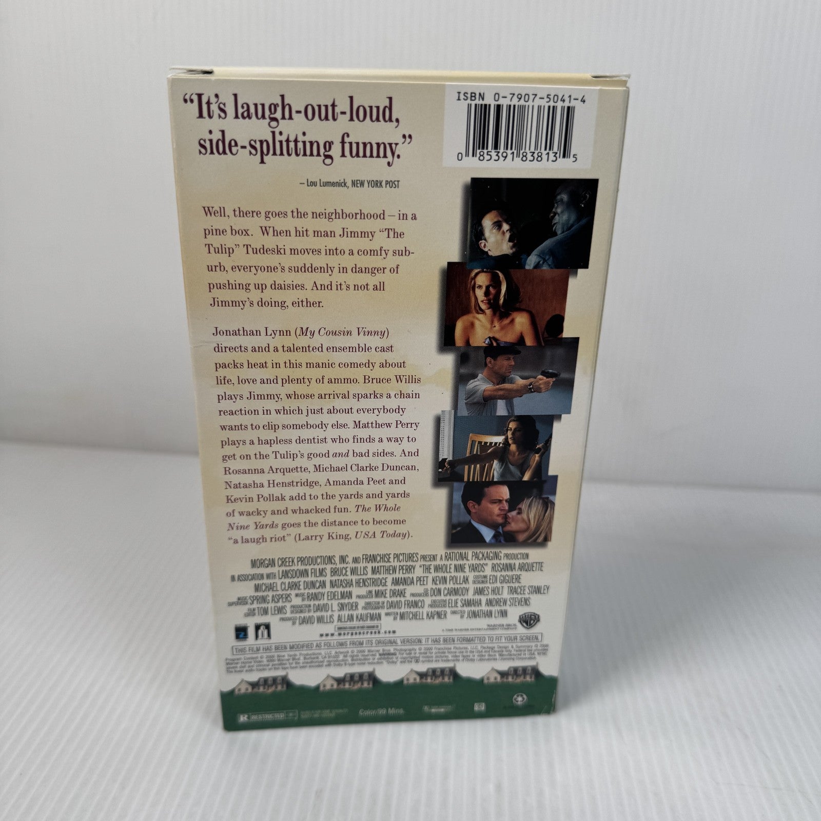 The Whole Nine Yards VHS Bruce Willis Matthew Perry Comedy 2000 Tested R Rated M