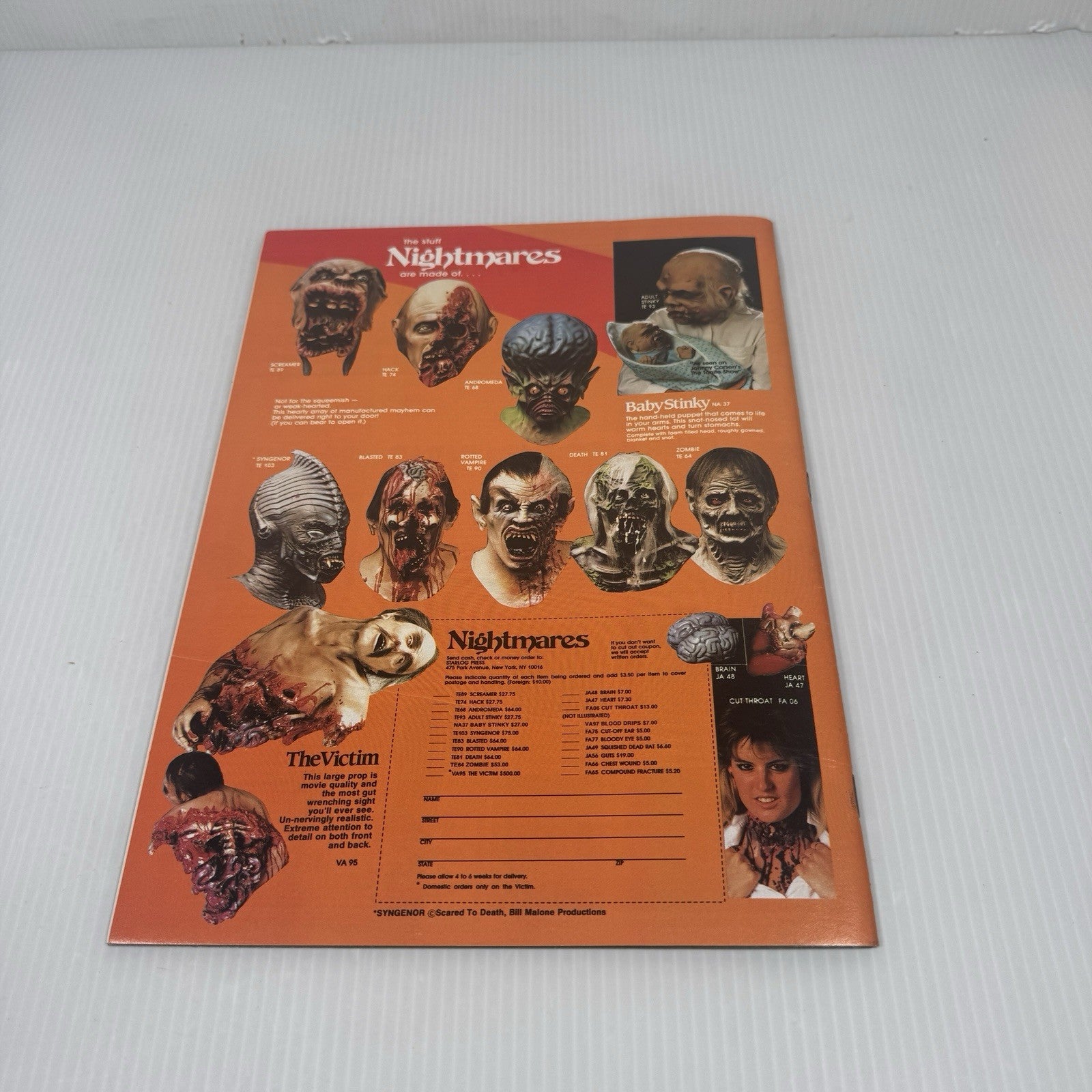 Fangoria Poster Magazine #4 Horror Movie Magazine Complete w/ Posters HTF NM