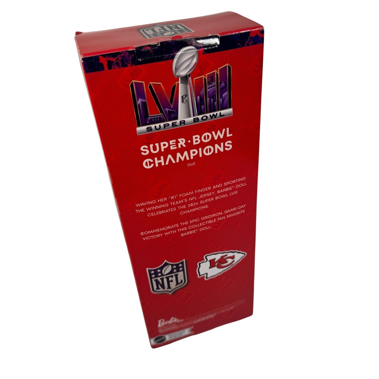 Barbie Signature NFL Kansas City Chiefs Superbowl LVIII Doll 2024 Mattel #HRM76