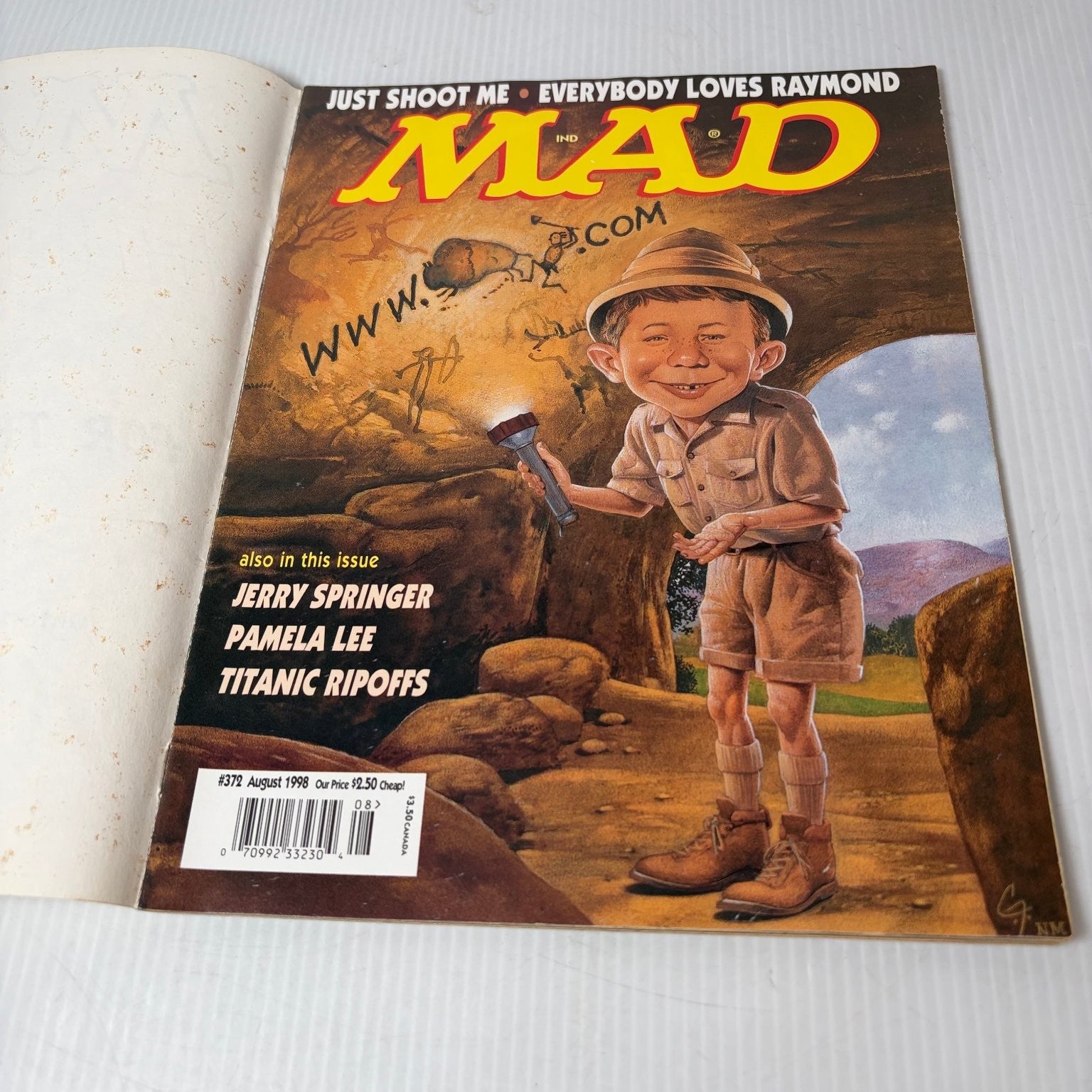 MAD Magazine August 1998 Alfred E. Neuman Explorer #372 Humor Comics