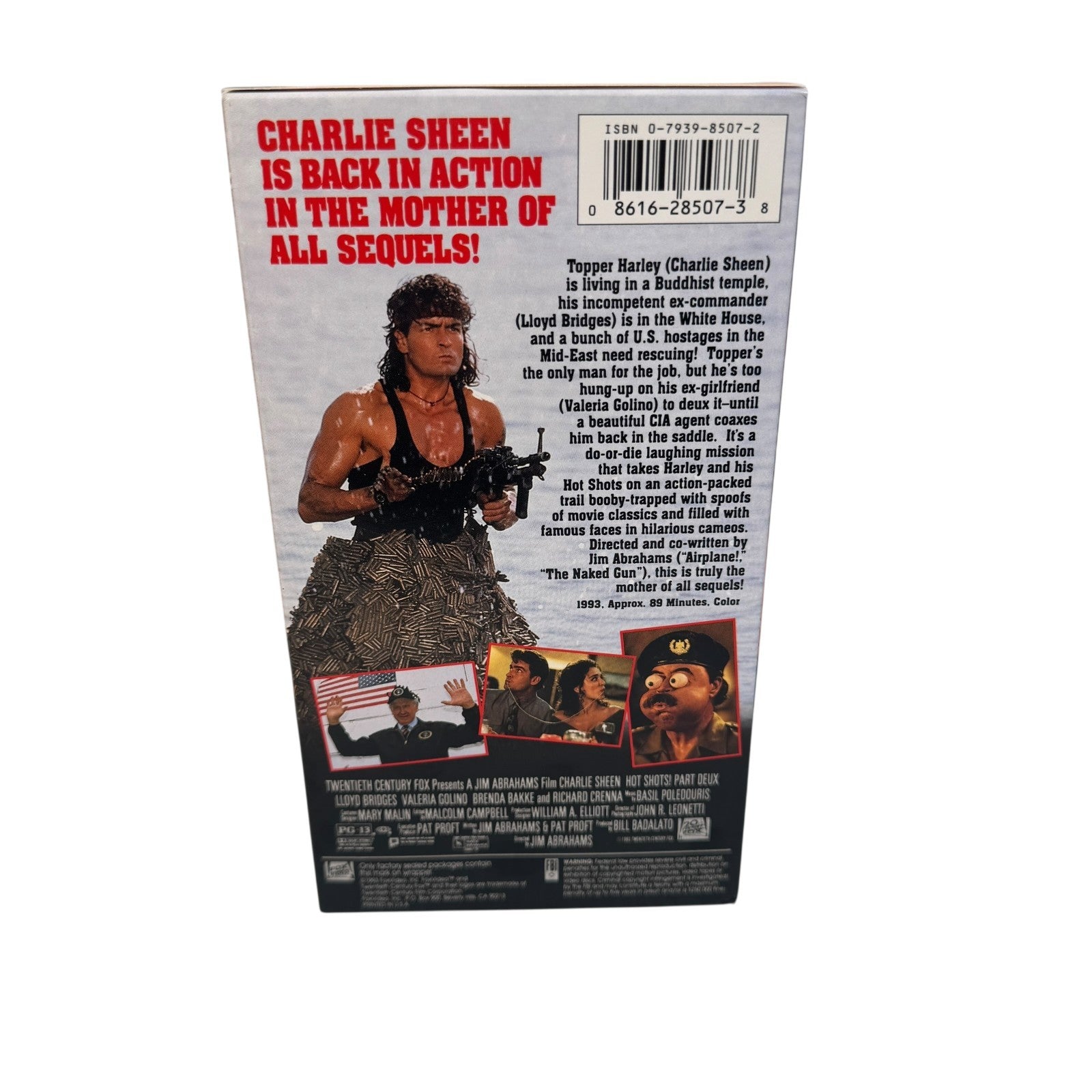 Vintage Hot Shots! Part Deux VHS Starring Charlie Sheen