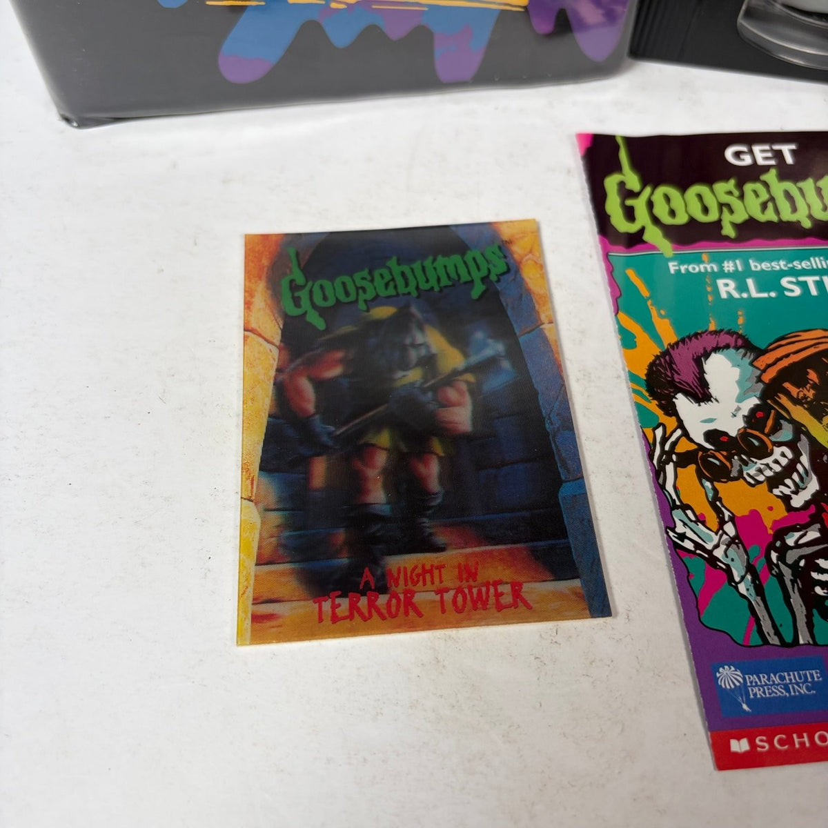 Goosebumps: A Night in Terror Tower VHS 1996 Kids Horror Fox w/ Promo Card