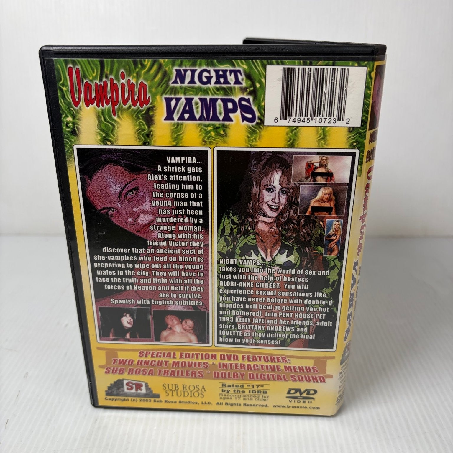 Vampira / Night Vamps DVD 2002 Double Feature Uncut B-Movie Horror