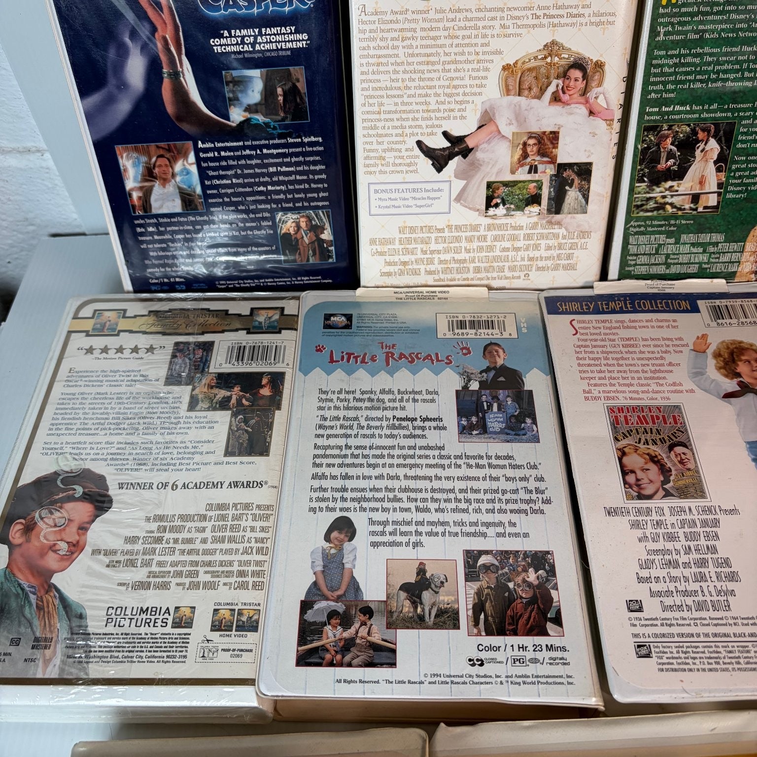 Disney VHS Lot of 21 Casper Mary Poppins Princess Diaries Jumanji & More