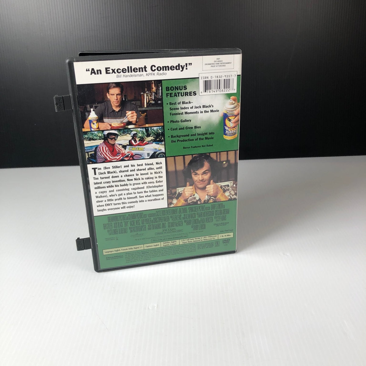 Envy DVD 2004 Comedy Ben Stiller Jack Black Bonus Features