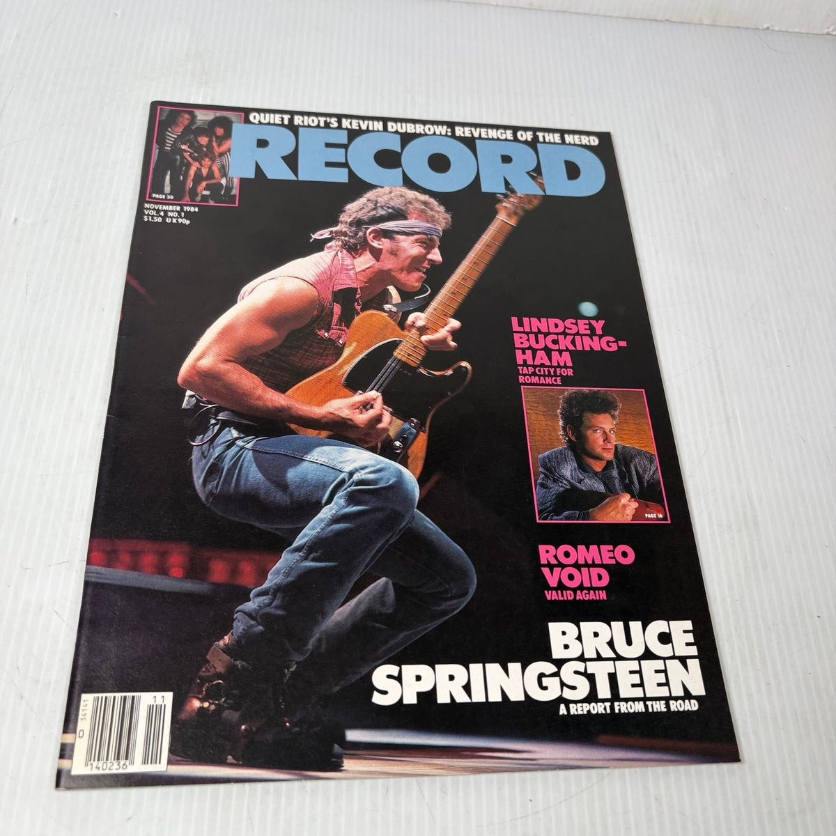 Record Magazine September 1984 Bruce Springsteen Lindsey Buckingham Music