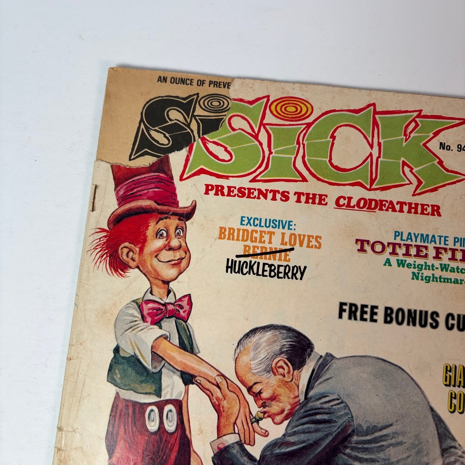 Sick Magazine June 1973 The Clodfather Bridget Loves Bernie Satire Humor