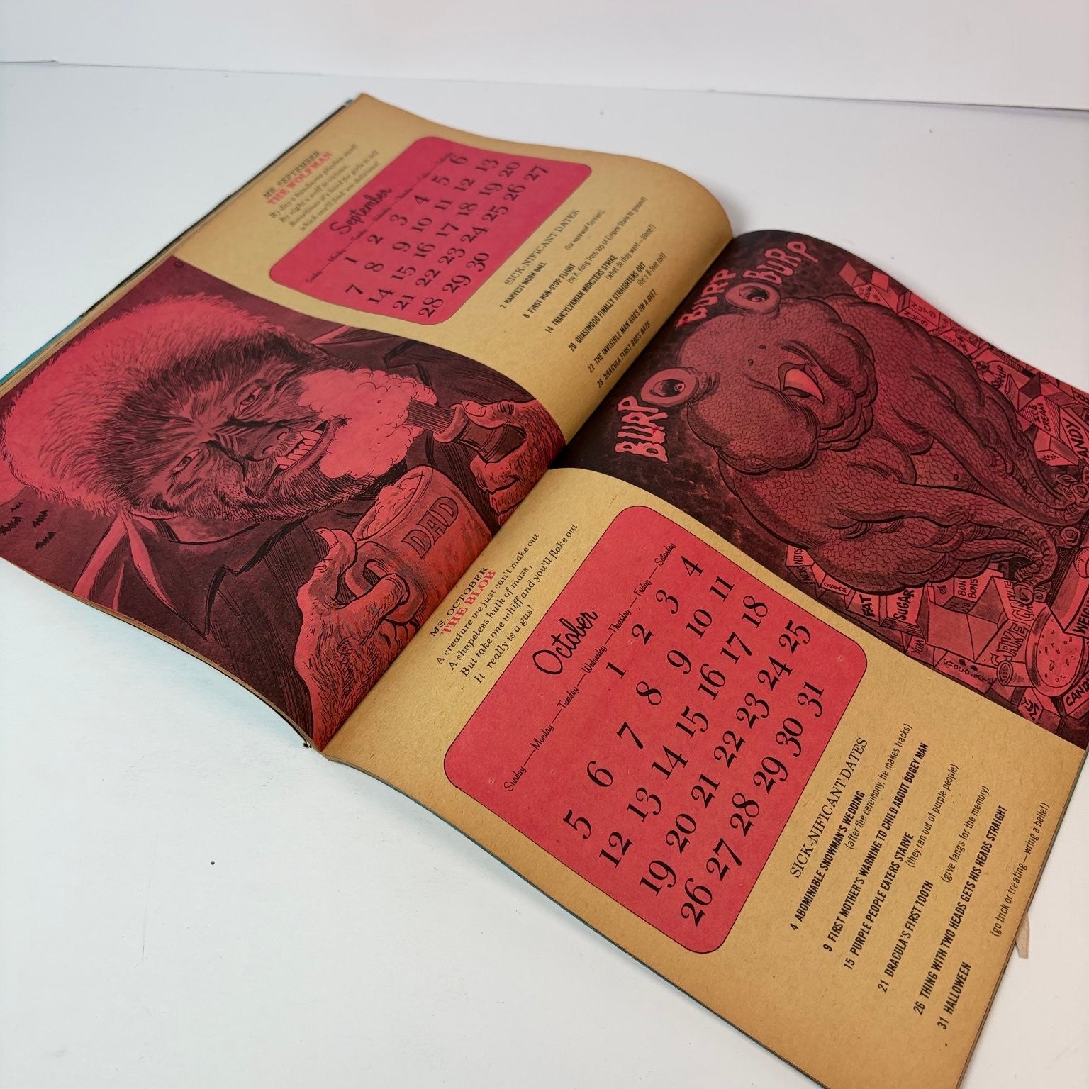 Sick Magazine 1975 15th Monster Annual Cartoon Humor Satire Calendar