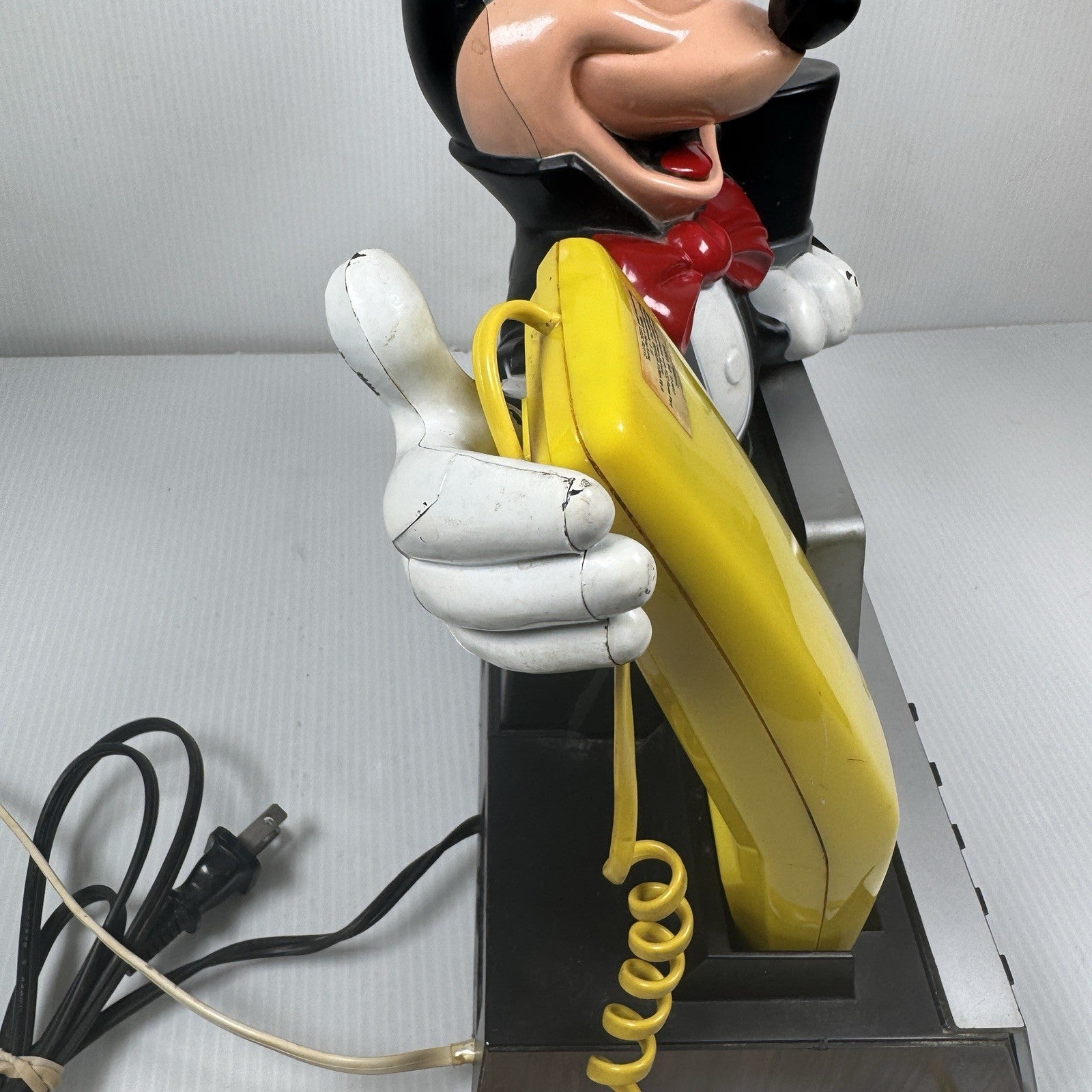 Unisonic Mickey Mouse Phone Radio Alarm Clock Model 6052 AS IS For Repair