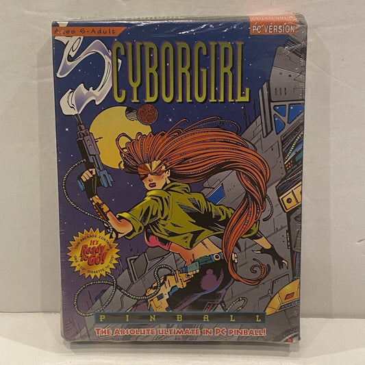 VTG Cyborgirl Pinball PC Big Box Version 2004 Game 3.5" Disk New & Sealed Box