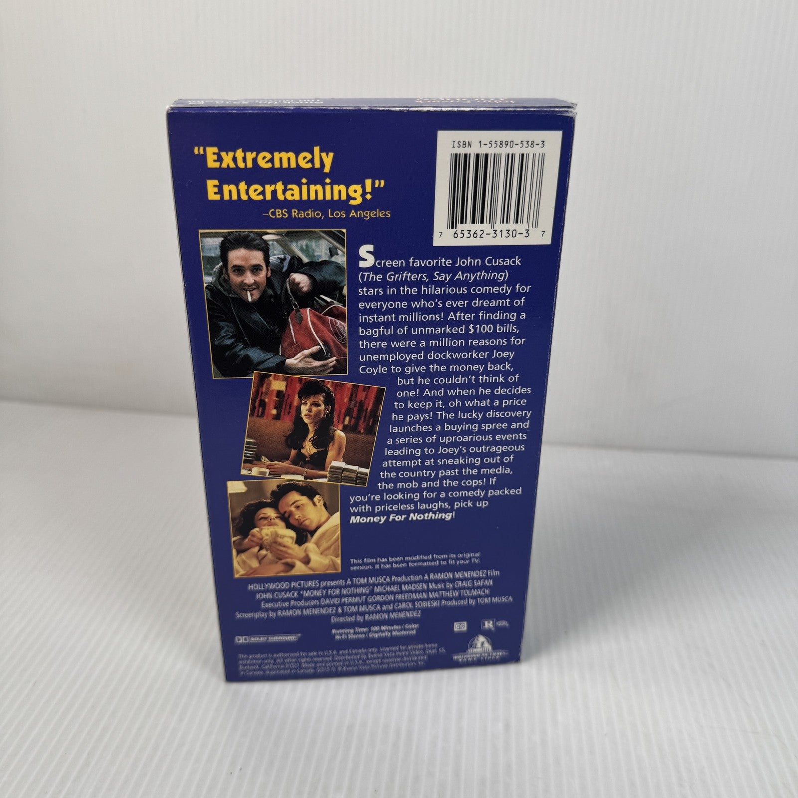 Vintage Money for Nothing VHS John Cusack Comedy Movie 1990s Hollywood Pictures