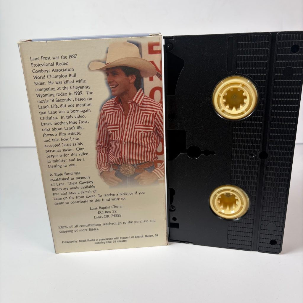 Lane Frost VHS Lot Bull Talk & A Mother's Story Rodeo Bull Riding Cowboy 2 Tapes