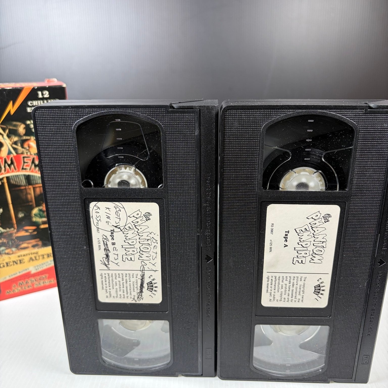 The Phantom Empire VHS 1988 Sci-Fi Serial 2 Tape Set Channel 1000 Gene Autry