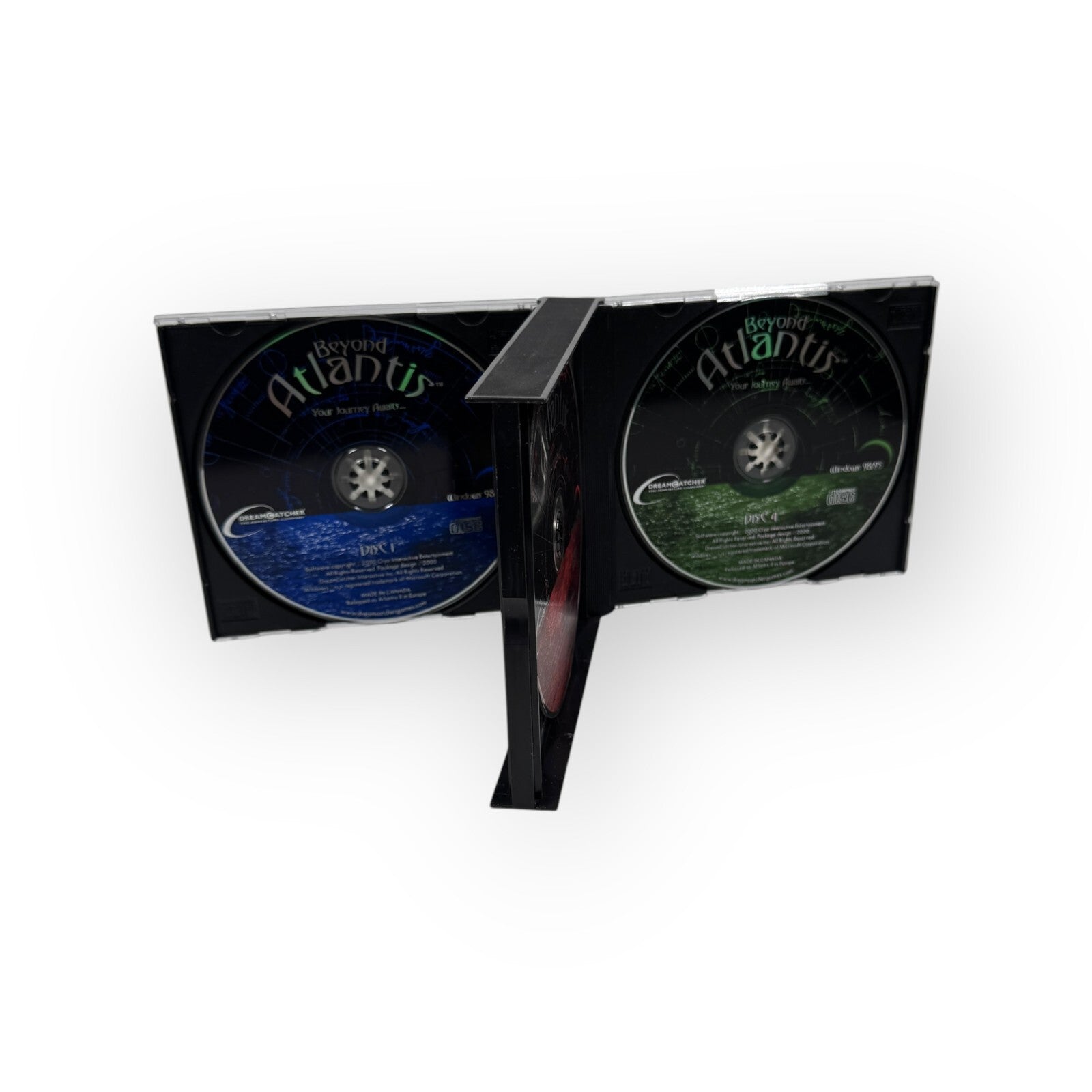 Beyond Atlantis - PC GAME VINTAGE EXPLORATION RETRO 4 DISC Set Windows 95 98