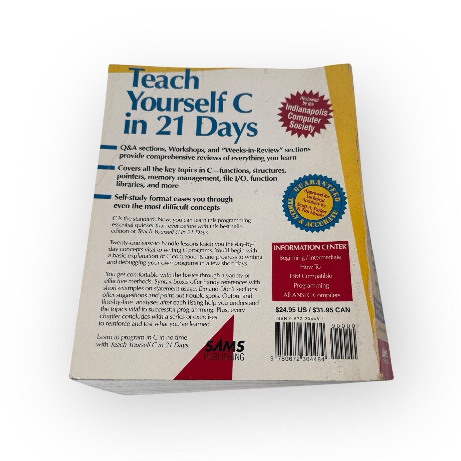 SAMS Teach Yourself C In 21 Days Second Edition Peter Aitken & Bradley Jones