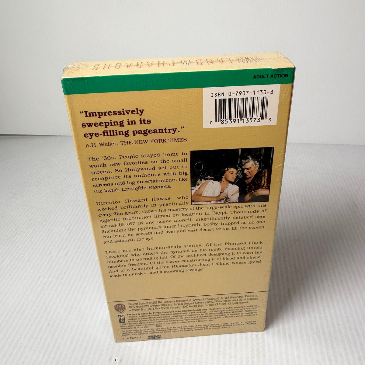 Land of the Pharaohs VHS 1955 Epic Adventure Howard Hawks Warner Home Video