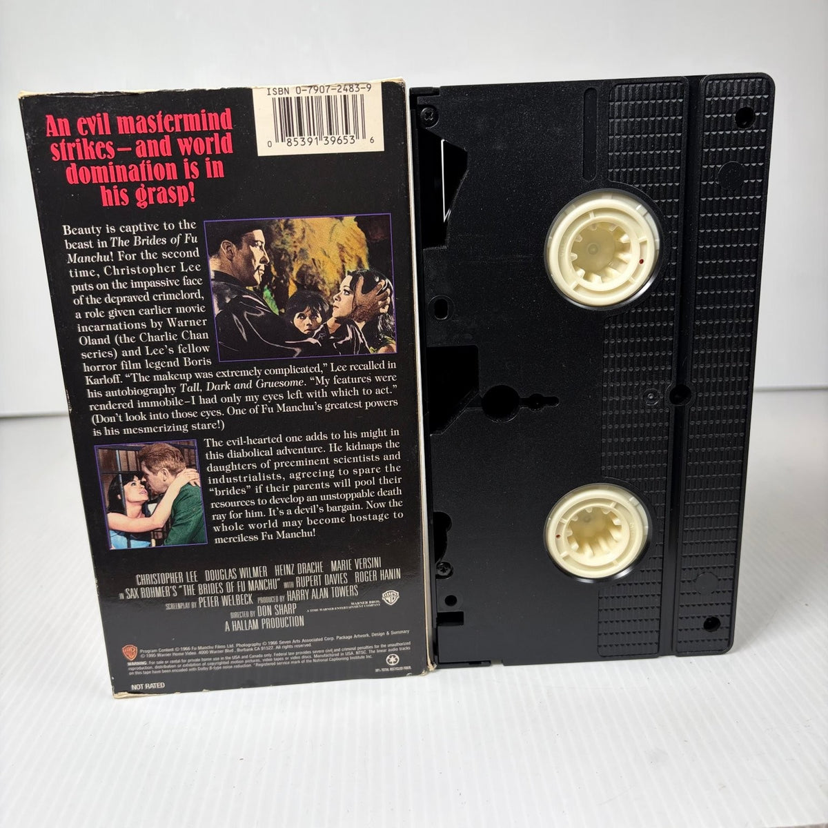 The Brides of Fu Manchu VHS 1966 Horror Thriller Christopher Lee Warner