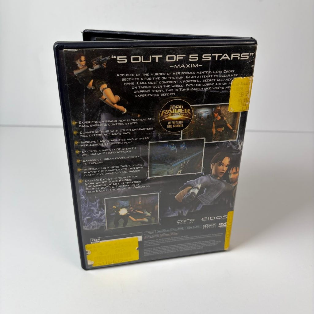 Tomb Raider The Angel of Darkness PS2 PlayStation 2 2003 Eidos NTSC Black Label