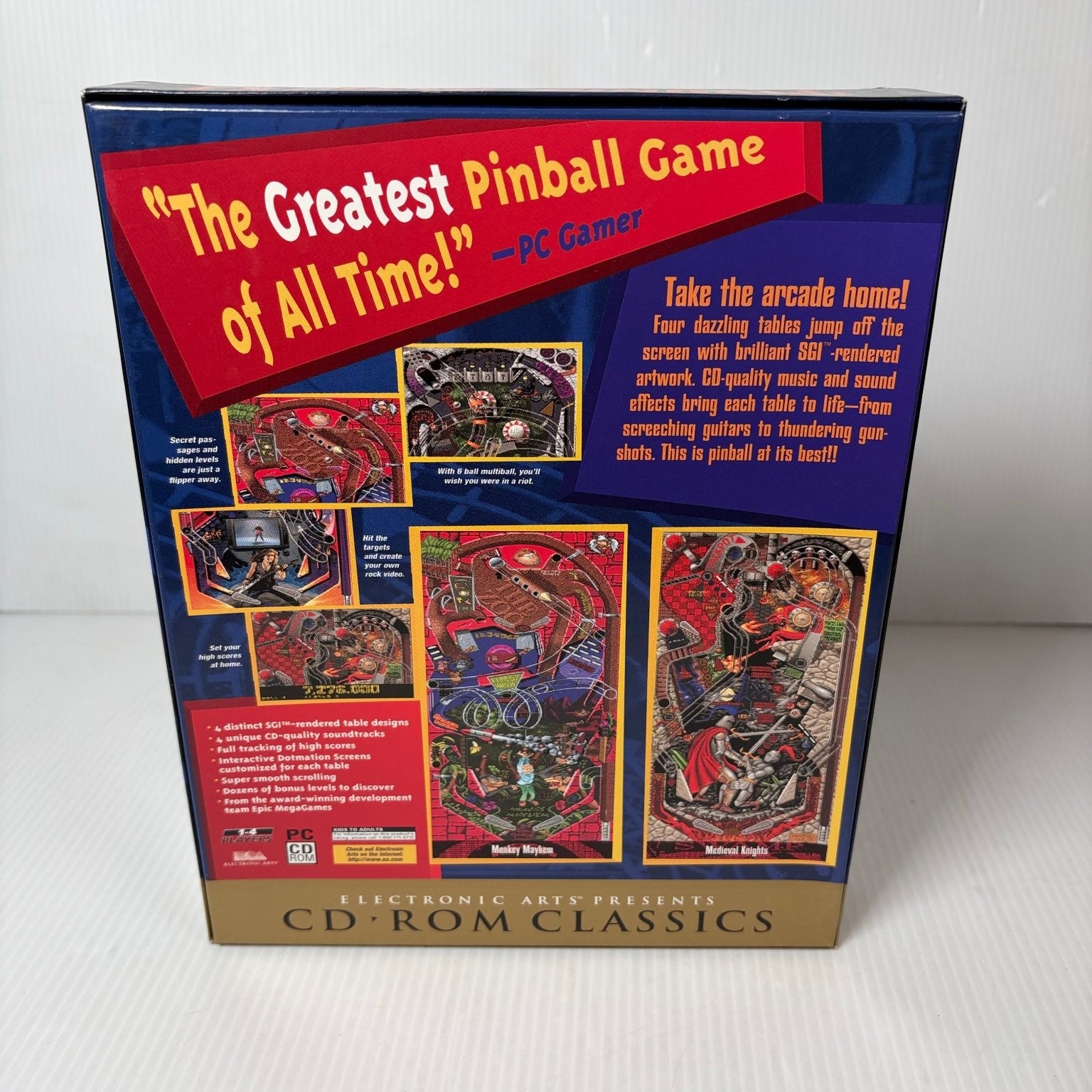 Extreme Pinball Gold Edition Big Box PC CD-ROM Video Game Pinball Complete