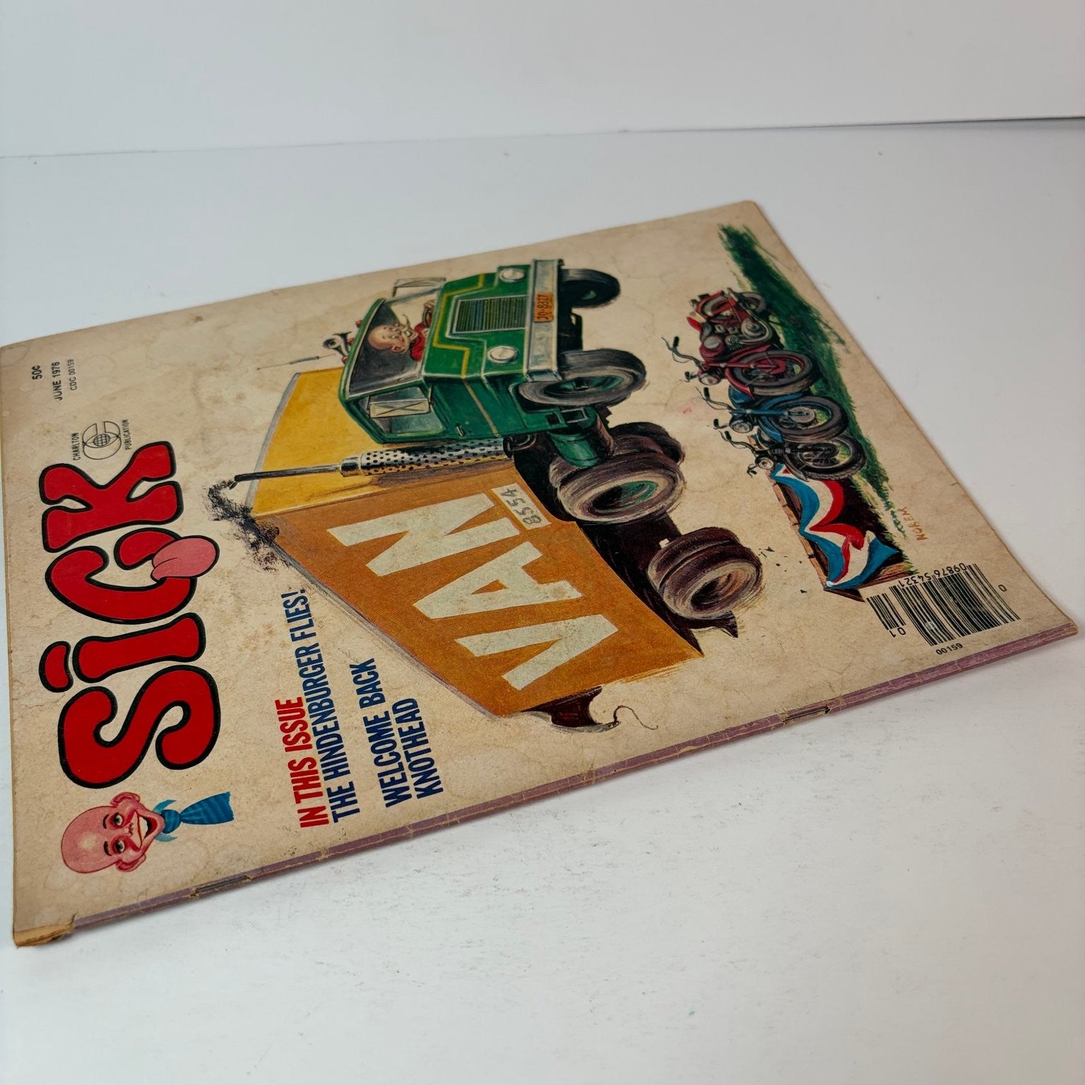 Sick Magazine June 1976 Flying Van Truck Hindenburger Humor Satire