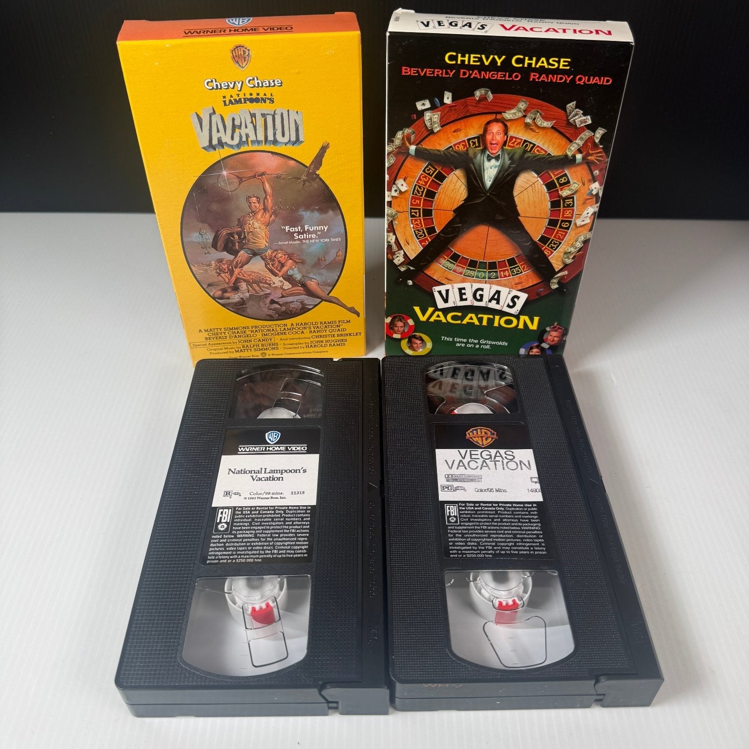 National Lampoon's Vacation & Vegas Vacation VHS 1983 1997 Comedy Warner